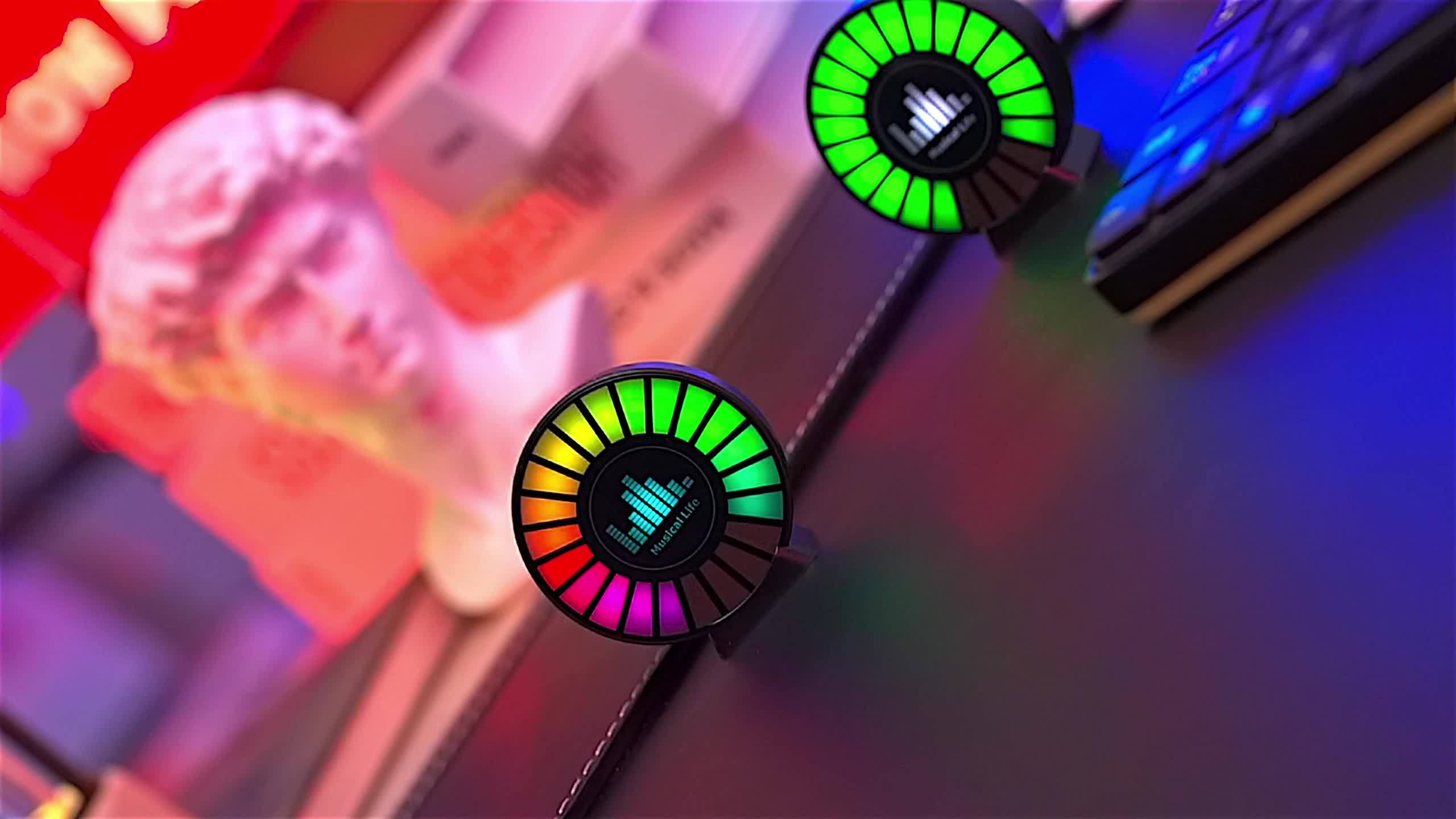 Luce Ritmo Sincrono Controllo Vocale Rgb, Luce Ambientale Colorata