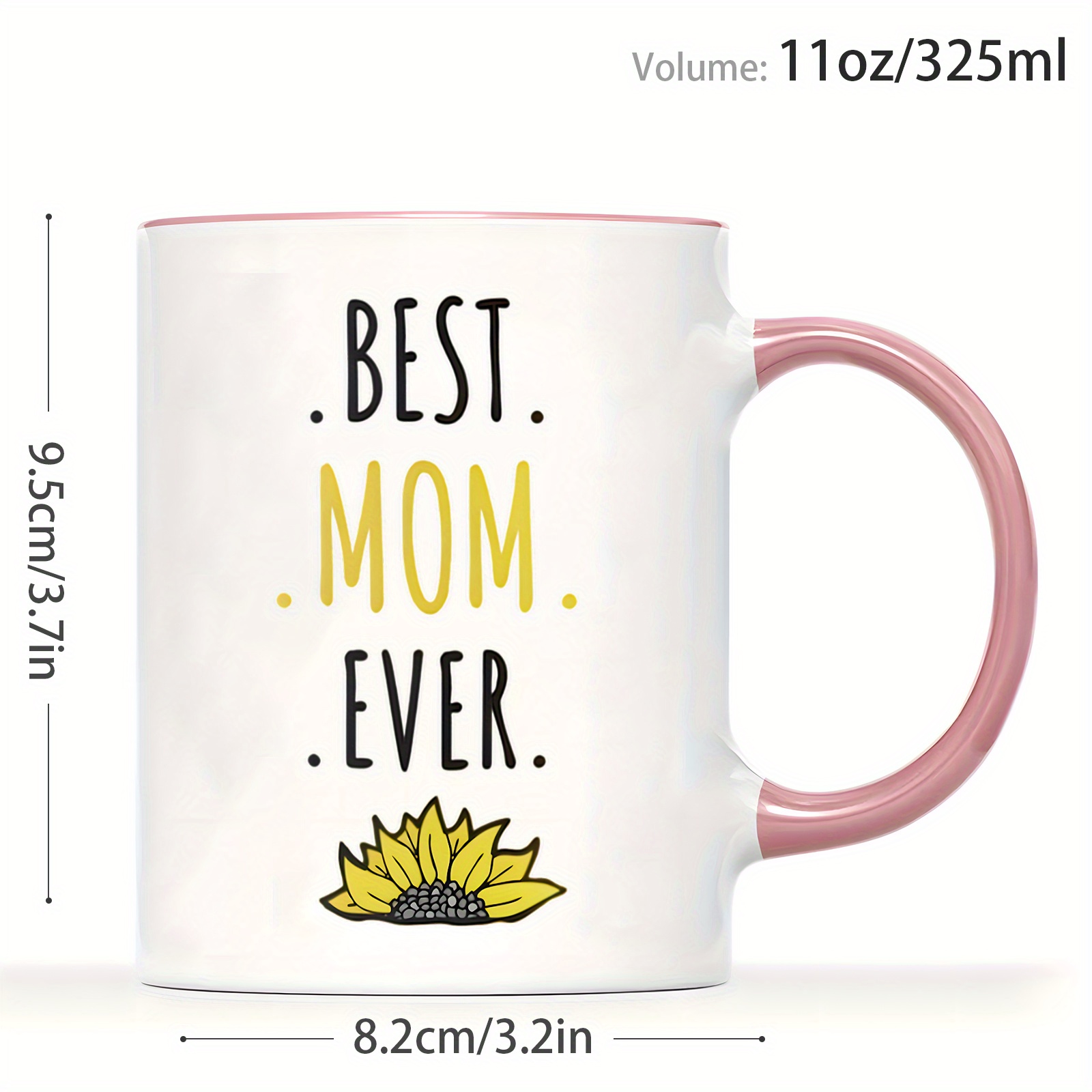 1pc 11oz inspirational sunflower coffee mug     cup yellow sunflower pattern mom gift for mothers day birthday daily use   for christmas daily drinkware birthday present   cup 8