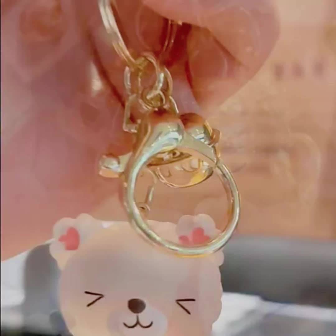 1/PC Cute Crystal Bear Keychain – The Kawaii Shoppu