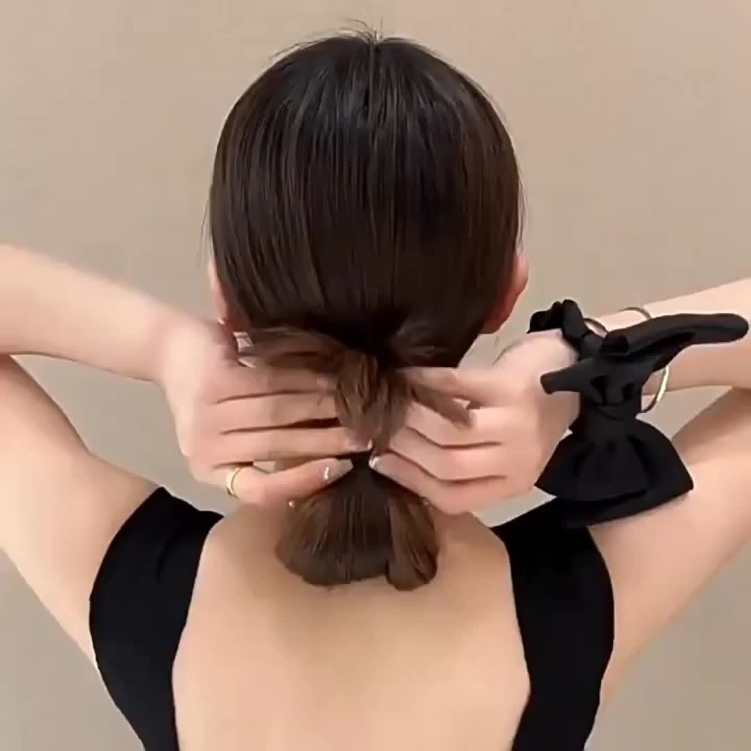 9pcs/set Tide Milk Tea Color Series Fashion Hair Rope Woman Net Red Simple  Elegant Sense Of Hair Ring Horse Tail Fixed Hair Ties