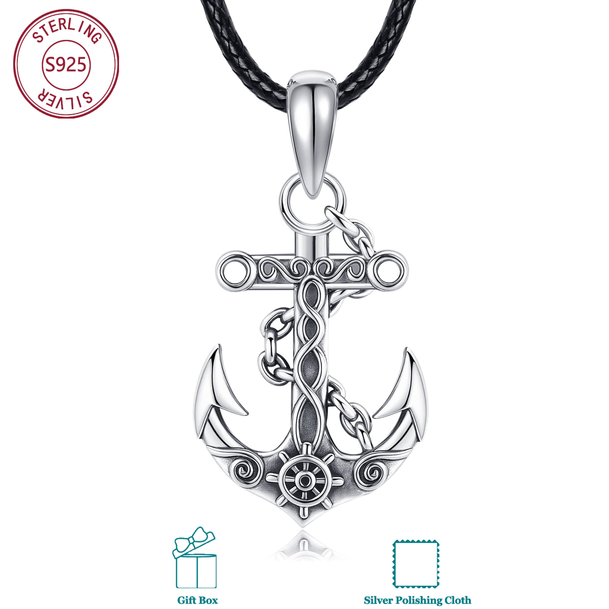 Image of 925 Sterling Necklace For Men For Everyday Men And Women; Birthday Presents; Christmas Gifts; Meaningful Gifts; For
