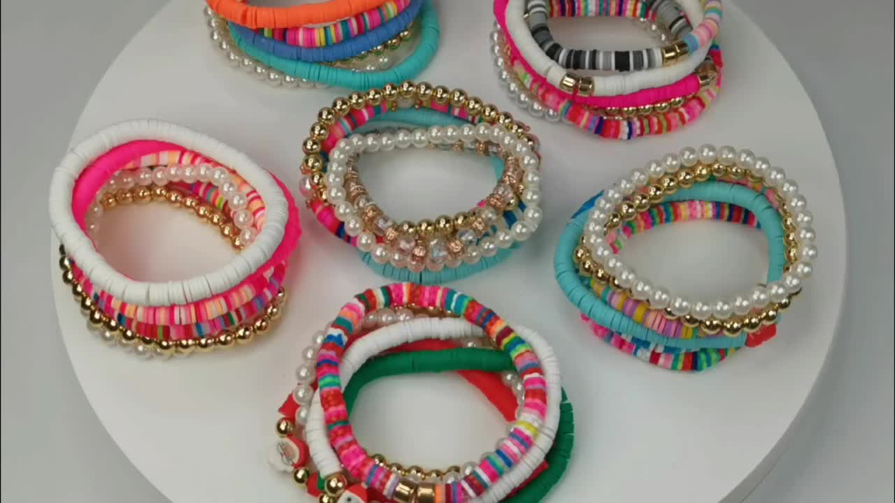 100 Piece Unique Clay Beads, Multi-Color Boho Style Beads,Unique Clay –  Triveni Crafts
