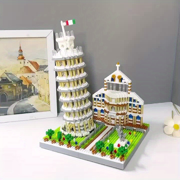 2000pcs 3D Puzzle Leaning Tower of Pisa Display Toy