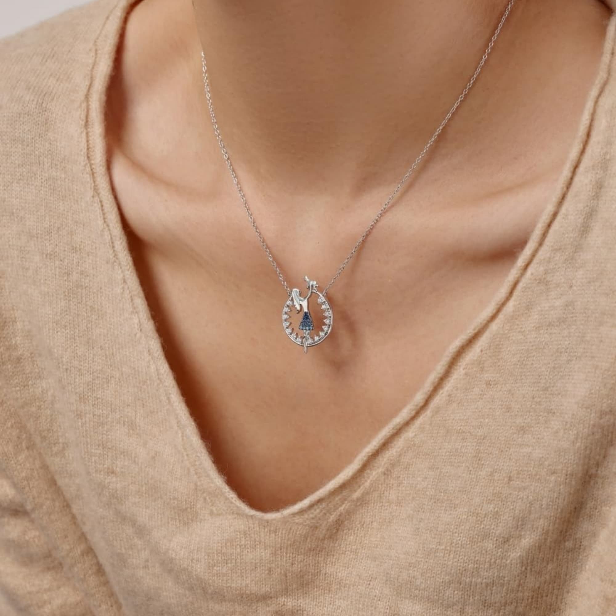 925 Sterling Silver Mother Necklace for Casual Attire