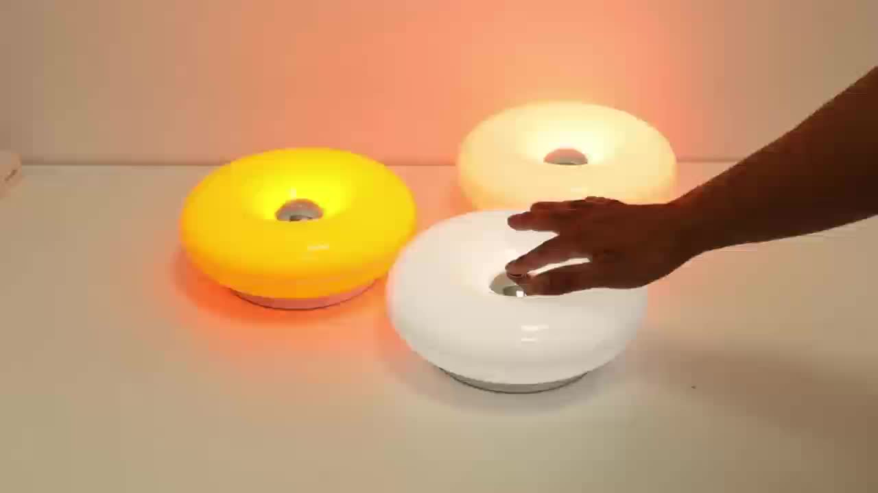 Donut Touch Lamp with 3-Color Dimmable Table Light