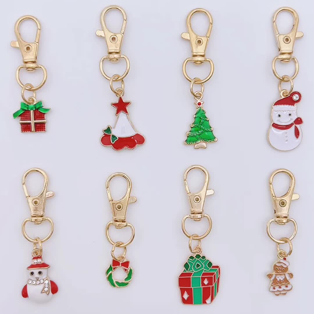 20pcs Christmas Series Keychain Cute Metal Key Ring Purse Bag Backpack Car Key Charm Christmas Tree Decoration Accessory Party Favors Gift,Temu