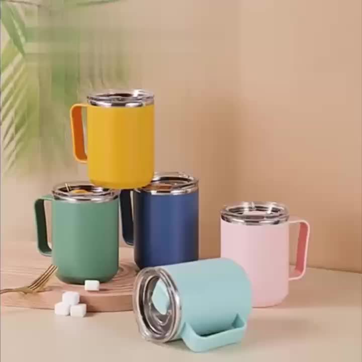 Stainless Steel Thermal Coffee Mug With Lid Double Layer Car - Temu