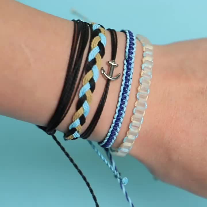 Beach Waterproof Wax Thread Braided Friendship Bracelet Set