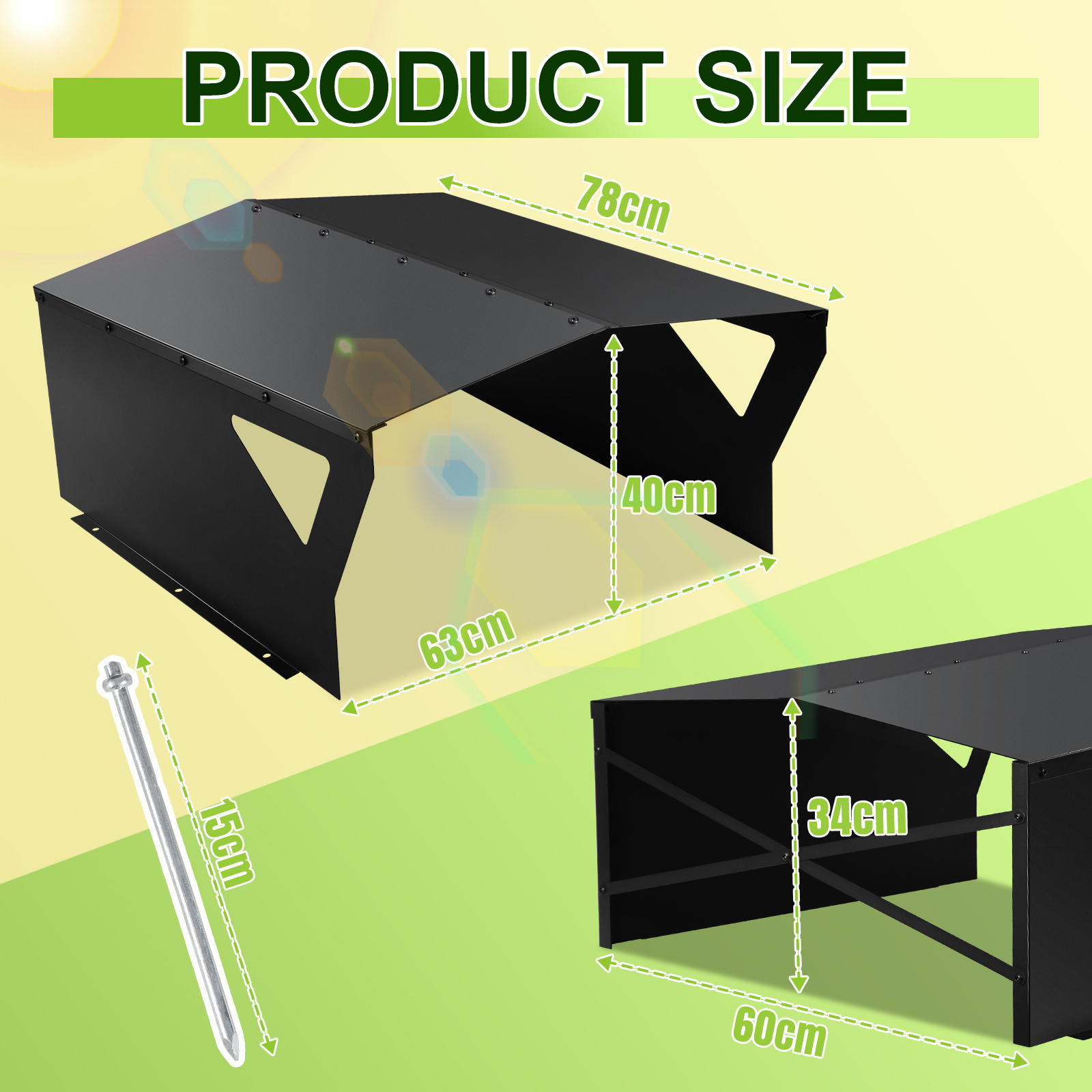 Image of Robot Lawn Mower Garage Protective Cover Carport Shelter For Lawn Mowers And Robotic Mowers | Ideal Against 78x60x34cm (black)