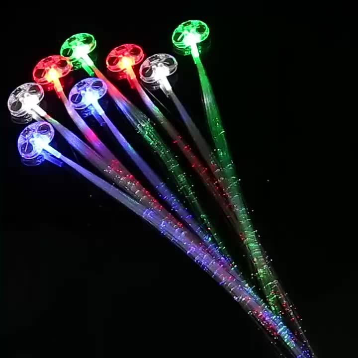 10pcs Colorful LED Luminous Braids for Festivals and Parties
