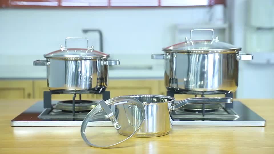 Stainless Steel Cooking Pot Set Sauce Pan Soup Pot Casserole - Temu