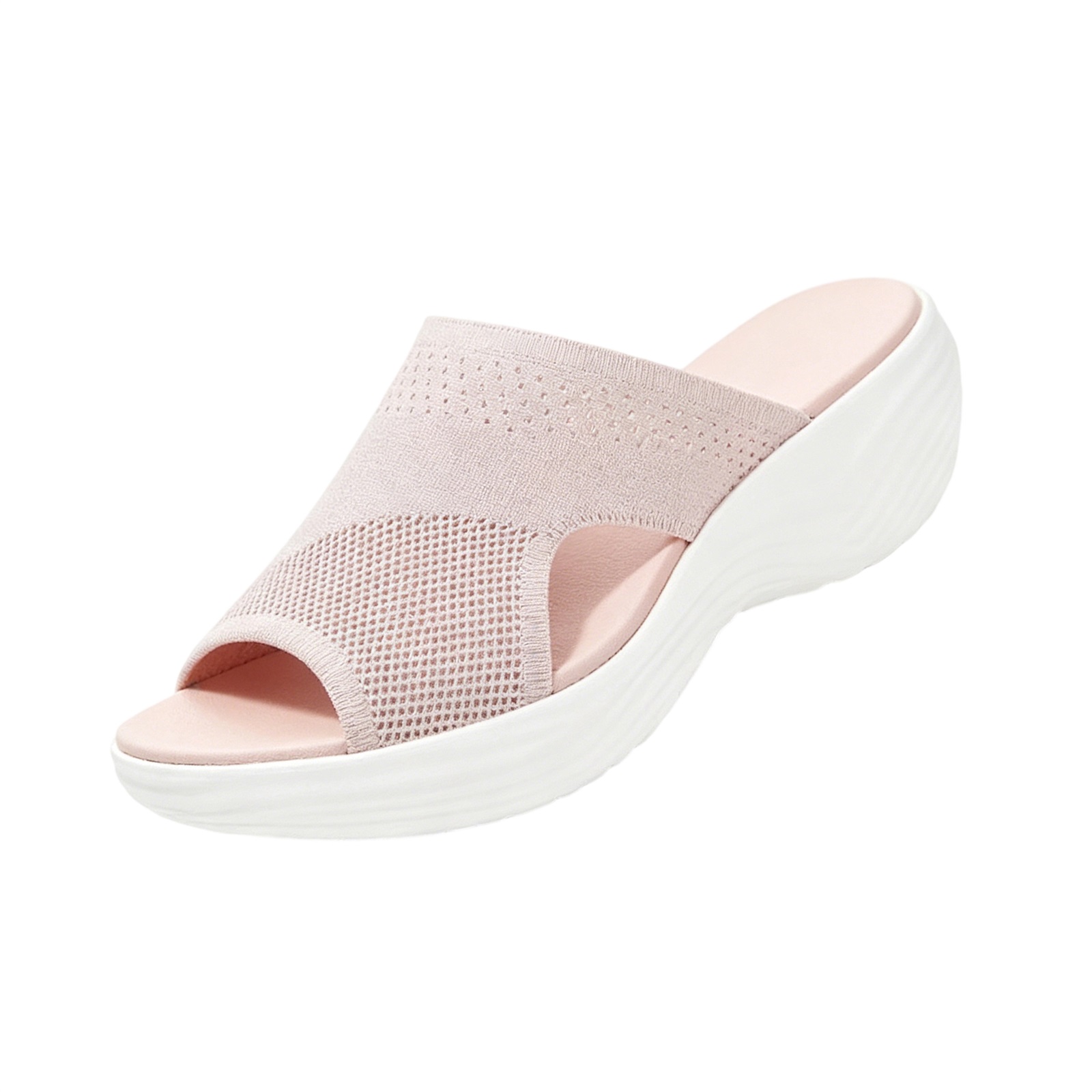 slides womens plus size mesh slip on   toe casual slides women shoes
