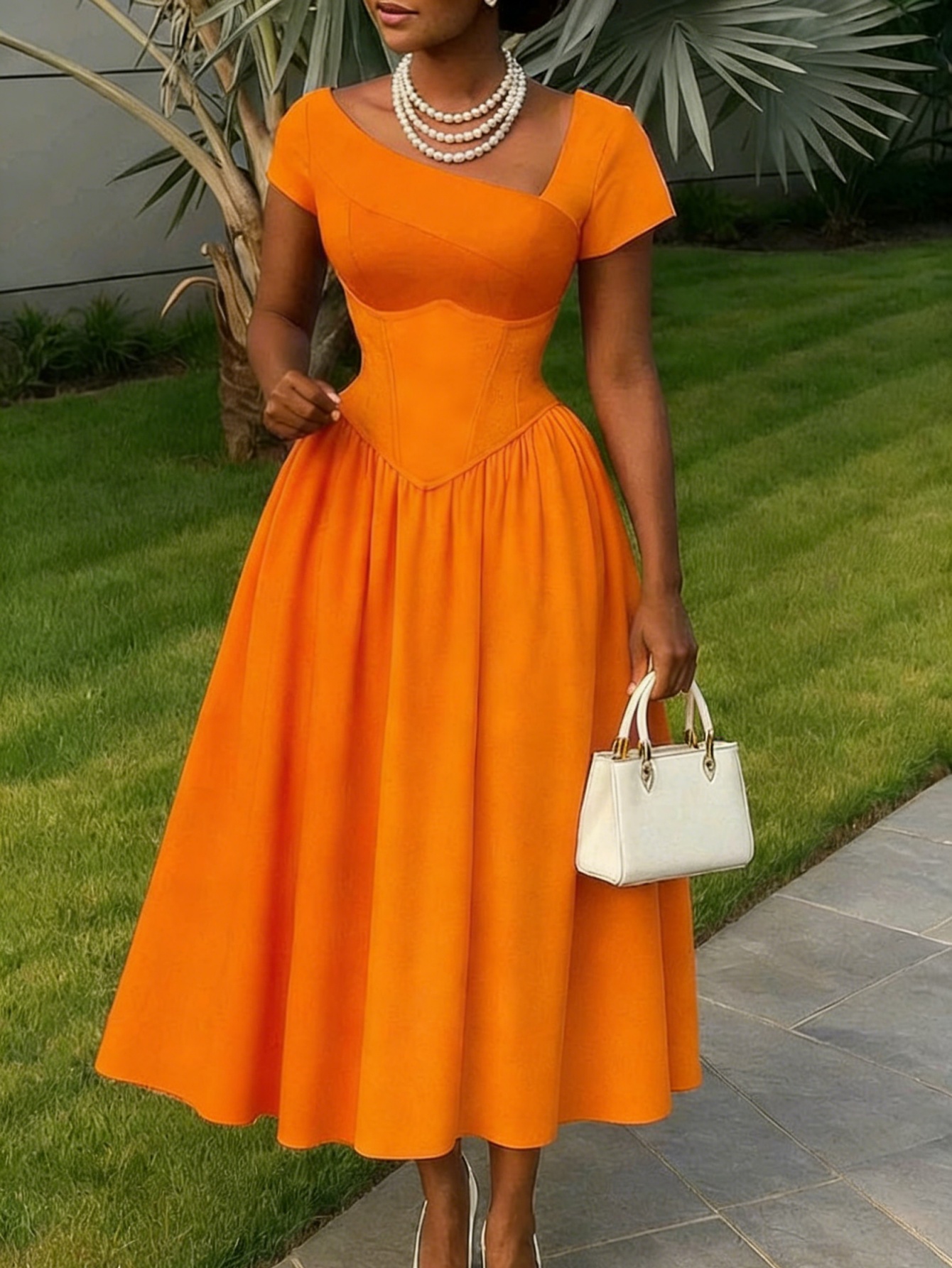 temu orange dress orange dresses sold on Temu United States