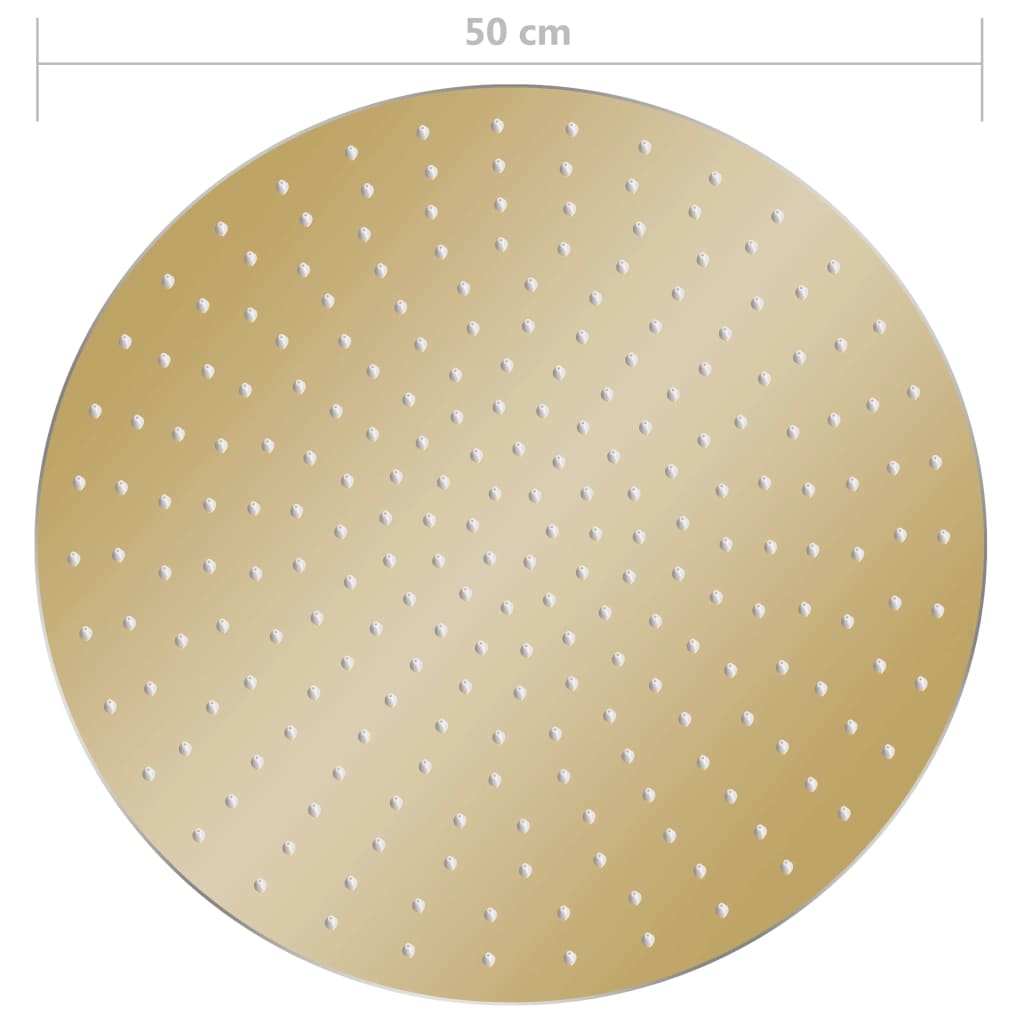 Modern Stainless Steel Rain Shower Head - 50cm Round Design