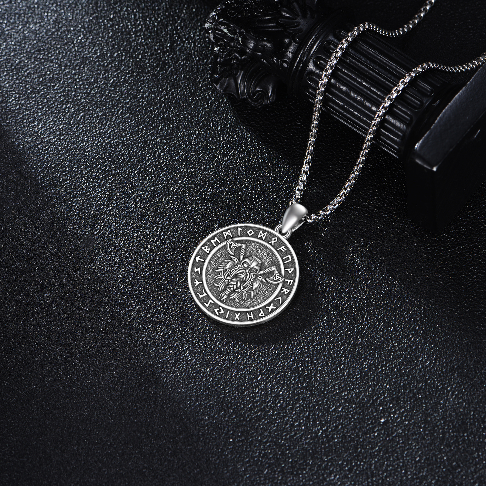 925 Sterling Silver Odin Necklace, Unisex Gift