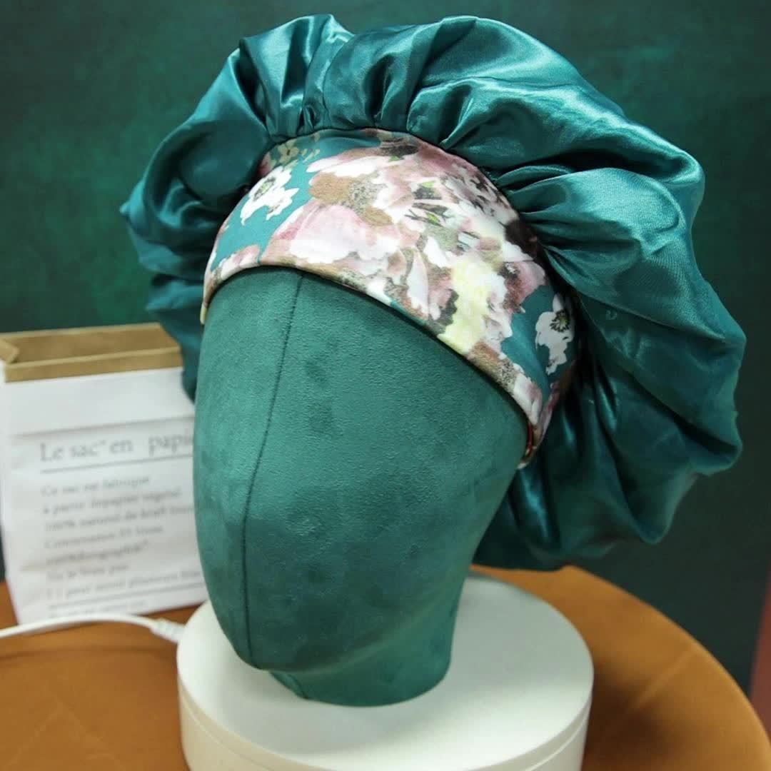 Large Size Satin Bonnet Paisley Print Bonnets for Women Beanies Women Hat  Sleep Night Cap Designer Bonnets Long Braid Hat