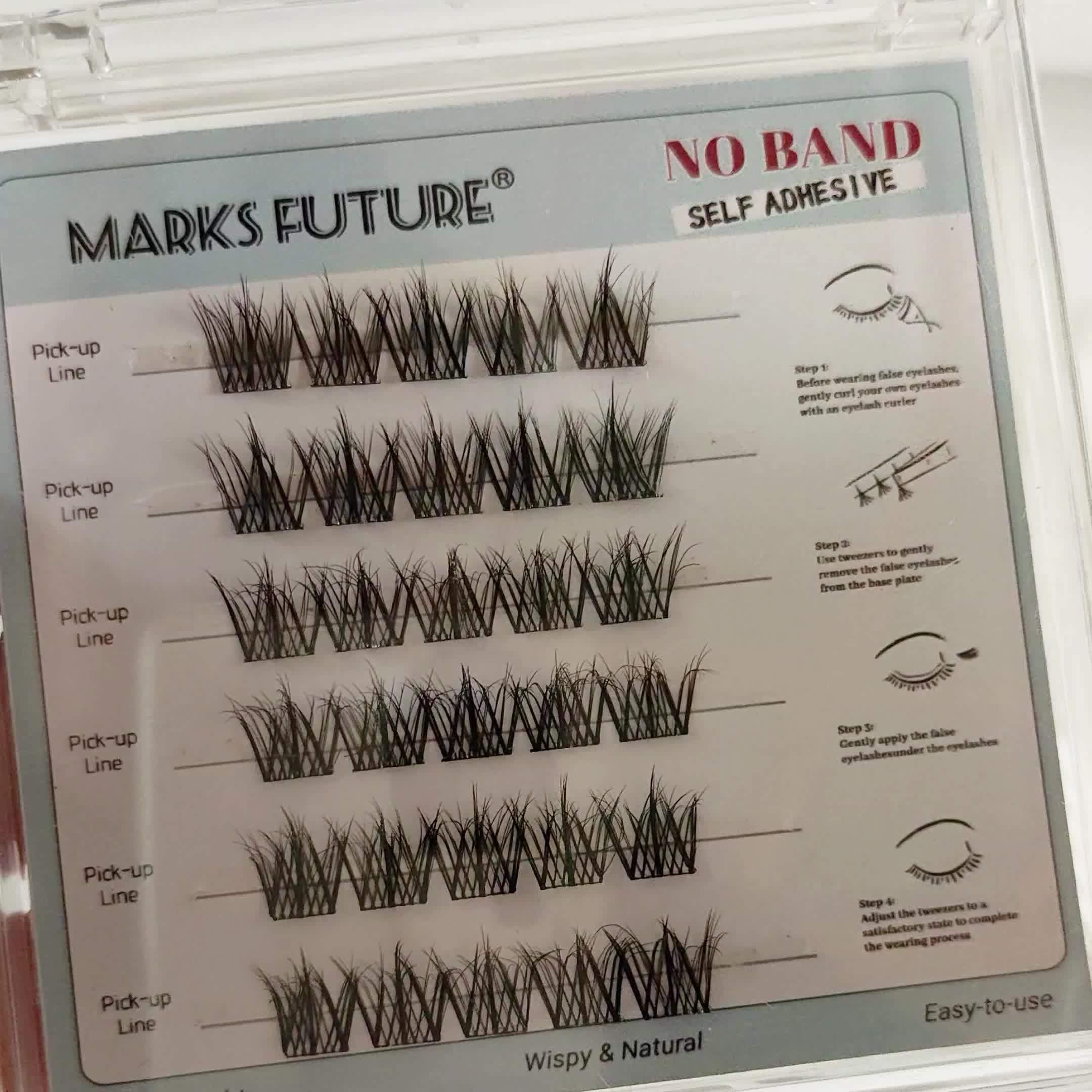 30pcs Marks Individual Clusters Self-Adhesive Eyelash Extensions