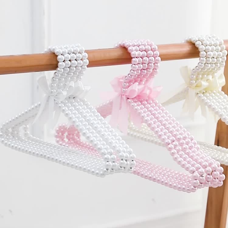 10pcs Random Color 40cm Adult Plastic Hanger Pearl Hangers, for Clothes  Pegs Princess Clothespins Wedding Dress