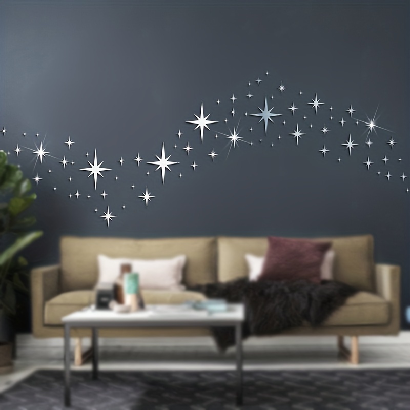 100pcs Glow In The Dark Stars, Fluorescent Wall & Ceiling Star Stickers,  Make Bedrooms Twinkle Like The Night Sky, Bedroom Decorations, Home Decor