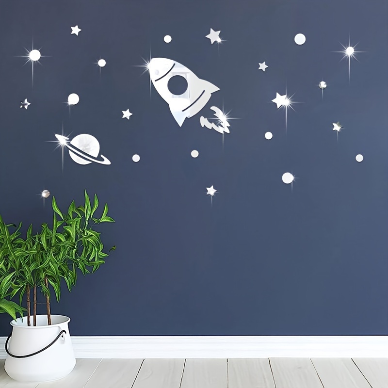 etoile fluorescente plafond Autocollant mural étoiles et points de planète,  adhésif lumineux pour chambre de bébé et enfants, adhésif de décoration  pour la maison, brille dans la nuit, accessoires - AliExpress