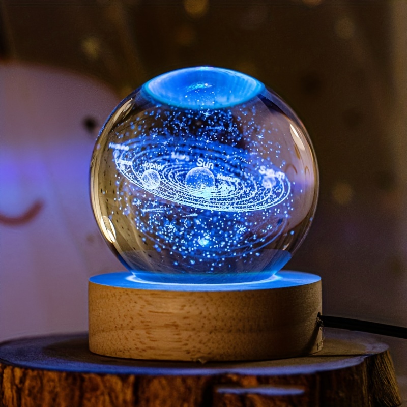 1pc Arbre De Vie Boule De Cristal Couleur Petite Veilleuse, Cadeaux  Décoratifs D'anniversaire Et De Vacances, Verre Gravé Au Laser 3D Plante  Arbre De Vie Sphère Nouveauté Décor À La Maison 