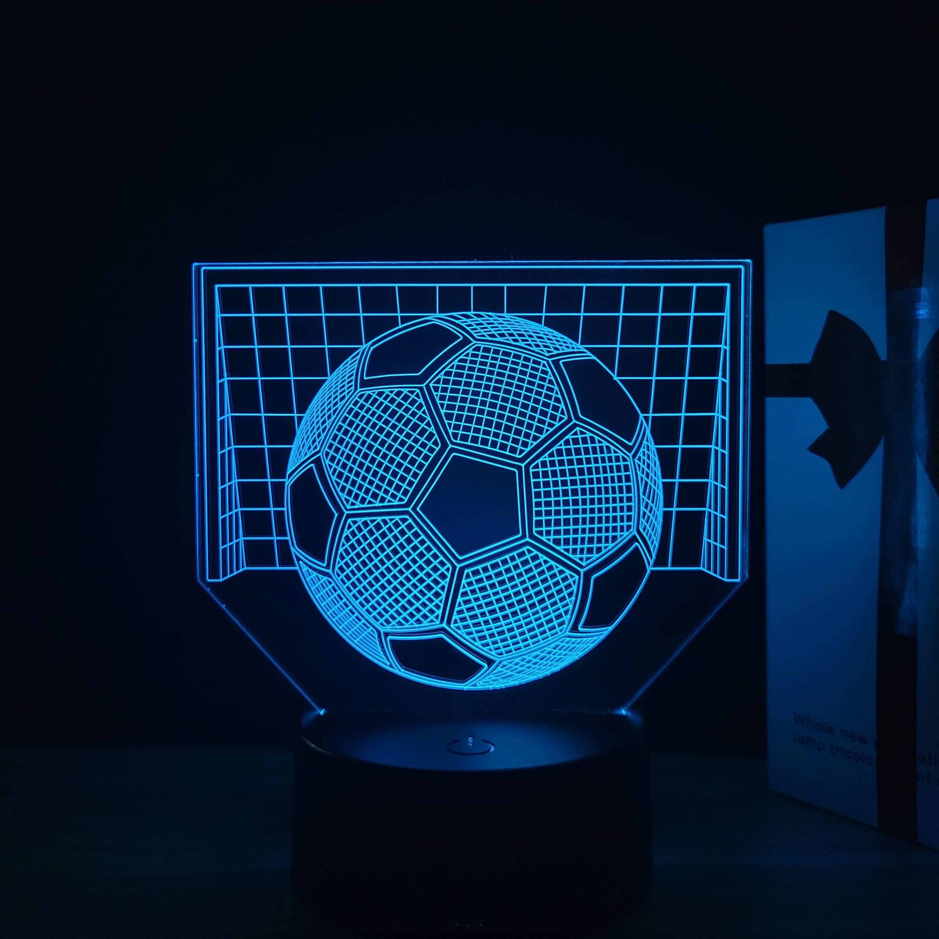 Regalos de fútbol 3D luz nocturna, 16 colores cambiantes táctil/control  remoto, lámpara de ilusión 3D de fútbol, regalos de cumpleaños de Navidad  para
