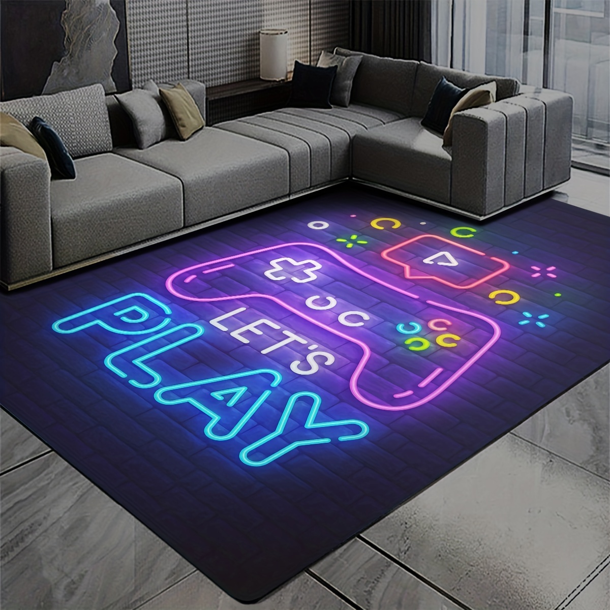 Gamer Gaming Xbox tapis créatifs tapis pour salon chambre décoratif enfant  jeu tapis de sol antidérapant enfant zone de jeu tapis cadeau