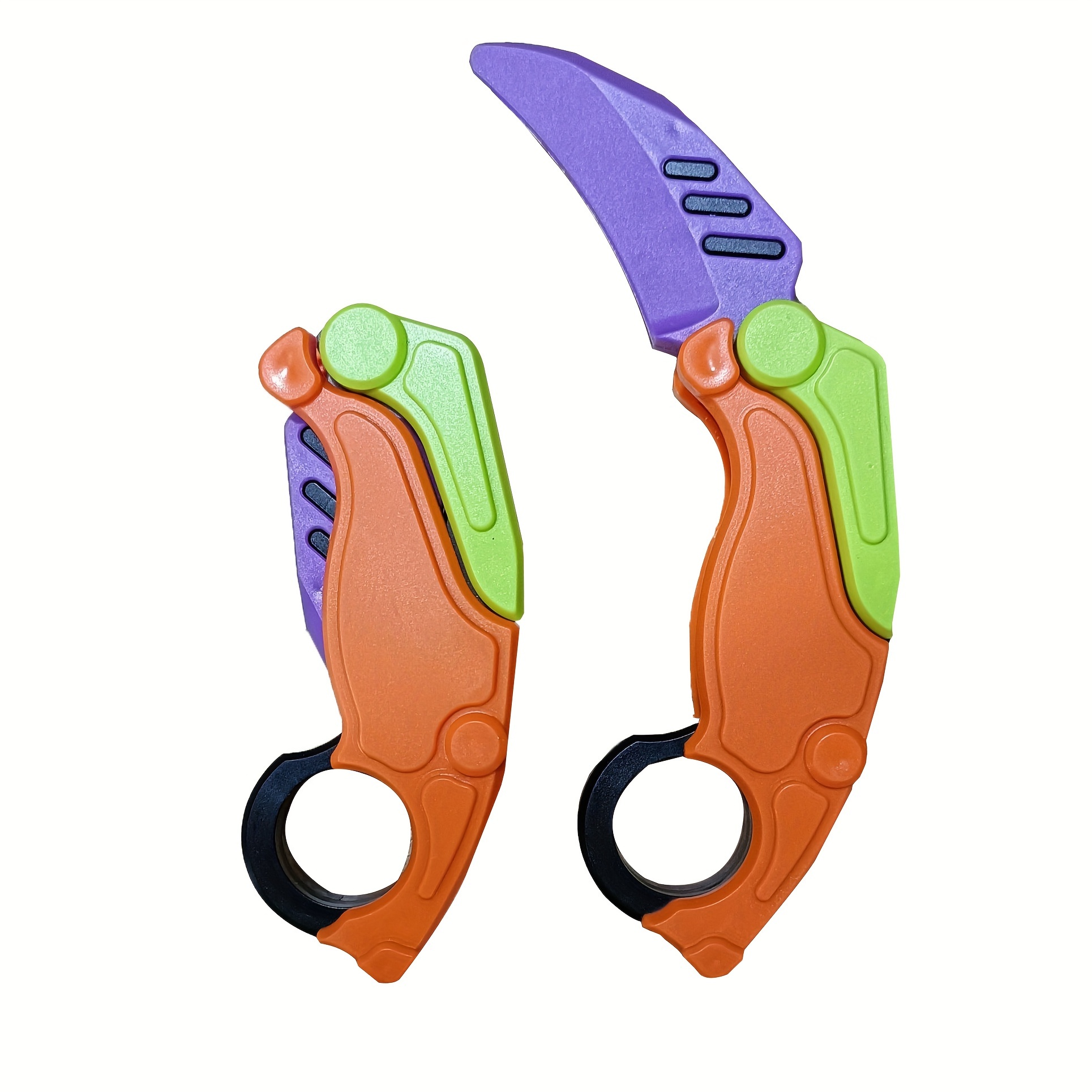 Cuchillo Karambit Y Navaja Mariposa Sin Filo Combo Rojo Csgo