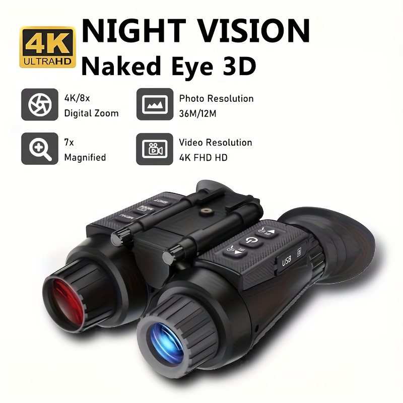 NV8300 36MP 4K UHD 300M Infrared Night Vision Professional 8X Zoom 3D  Binoculars