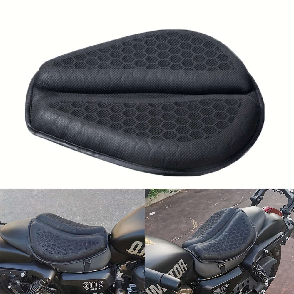 Motorcycle Gel Seat Cushion Foldable, Motorcycle Gel Seat Pad for Long  Rides, Large 3D Honeycomb Structure Shock Absorption Breathable Universal  Motorcycle Seat Cushion (1 Pcs) 