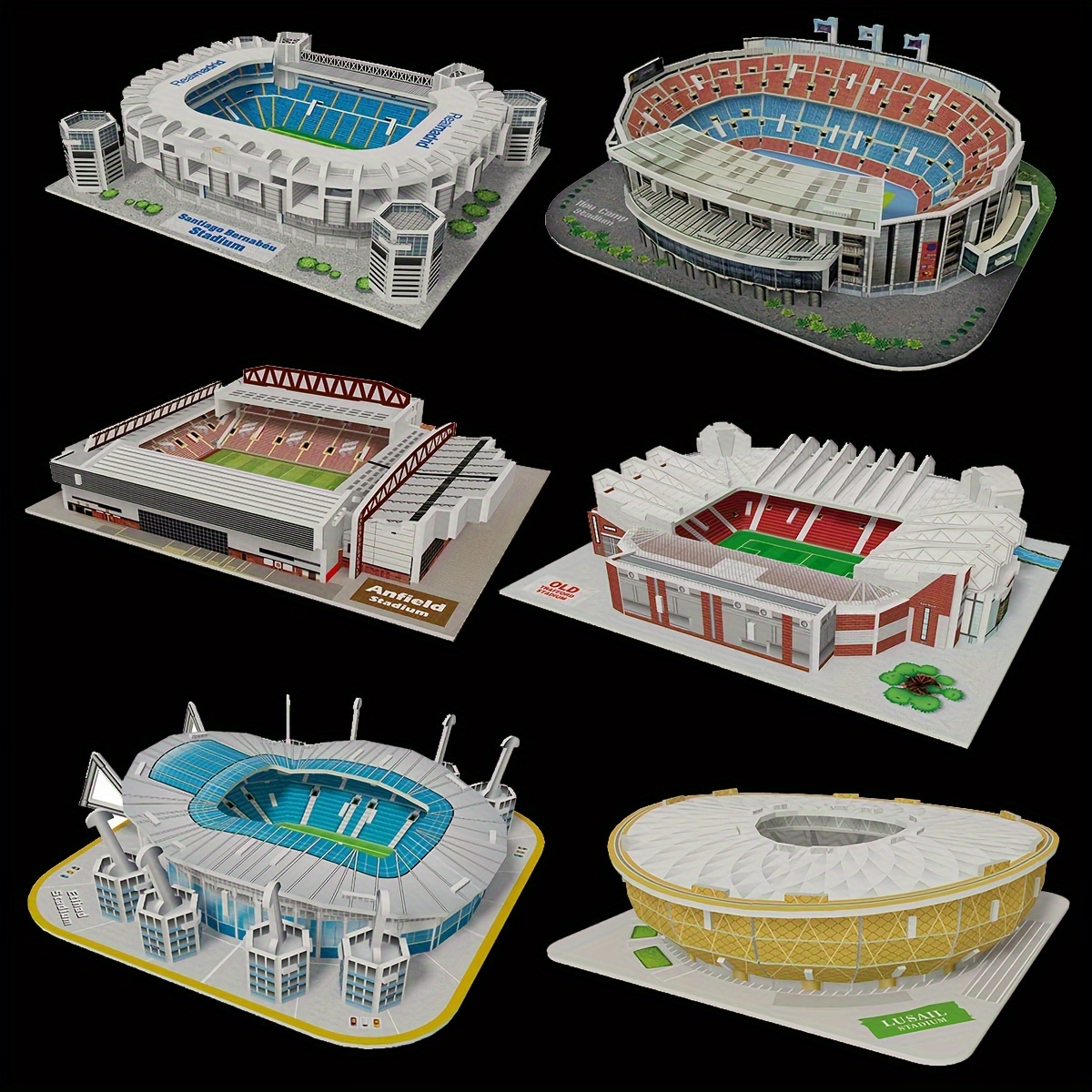 Football 3D Stadium Model Jigsaw Puzzle - Chelsea Liverpool Arsenal & More!