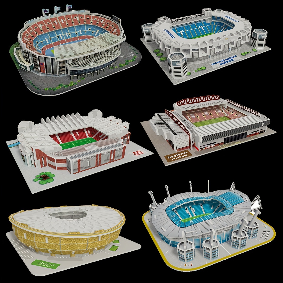 3D Football Field Paper Jigsaw Puzzle Stadium Building Model,The Perfect  Gift For Paris Saint Germain Fans