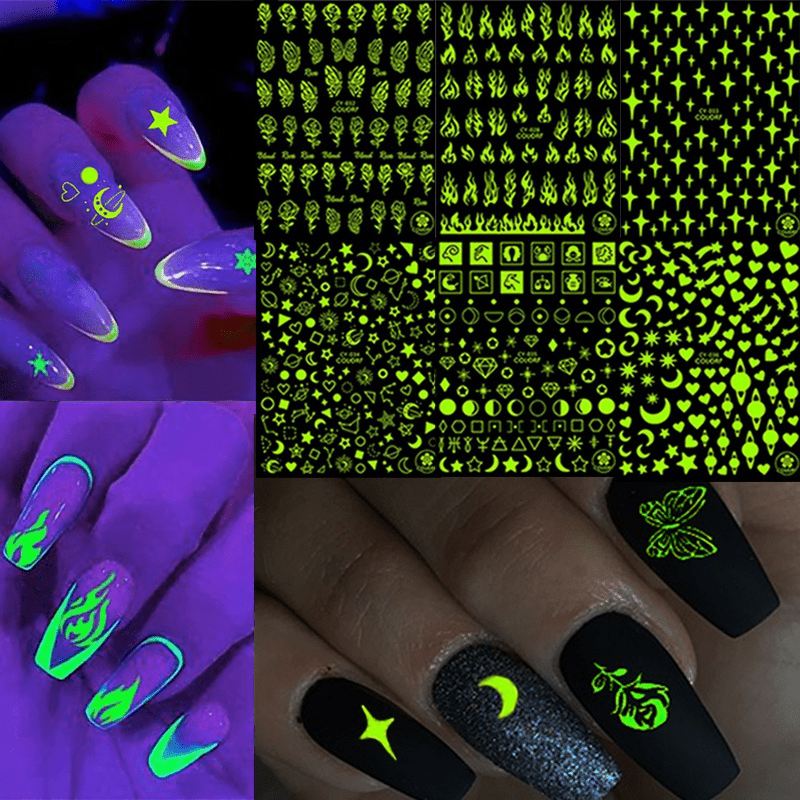 Glow In The Dark Nails - Temu