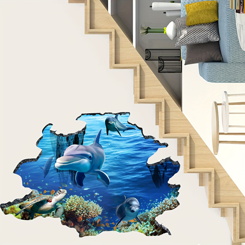 Papel pintado autoadhesivo para pared, papel pintado de pared con espuma de  mar profundo, color azul