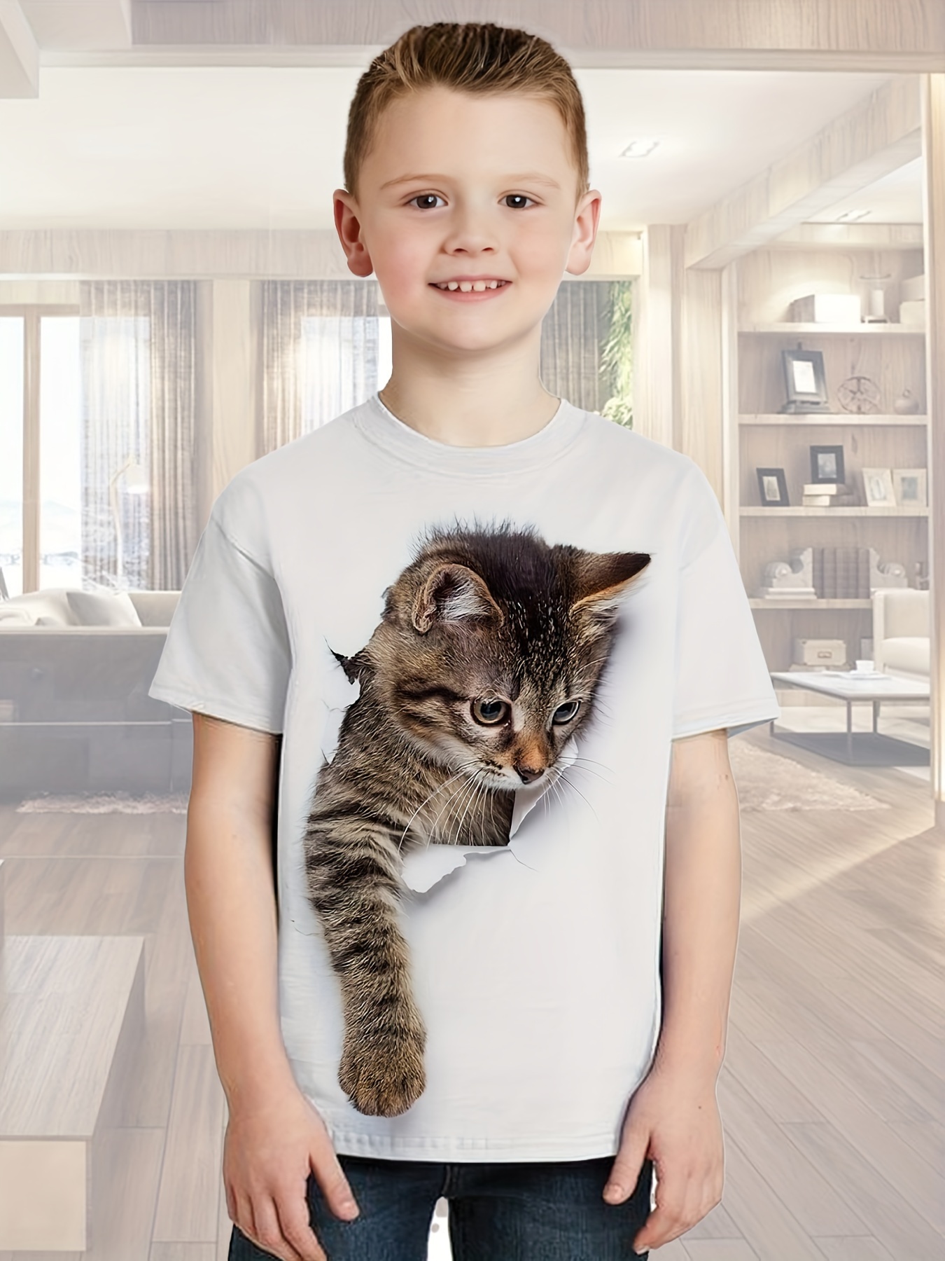 Boys cat outlet t shirt