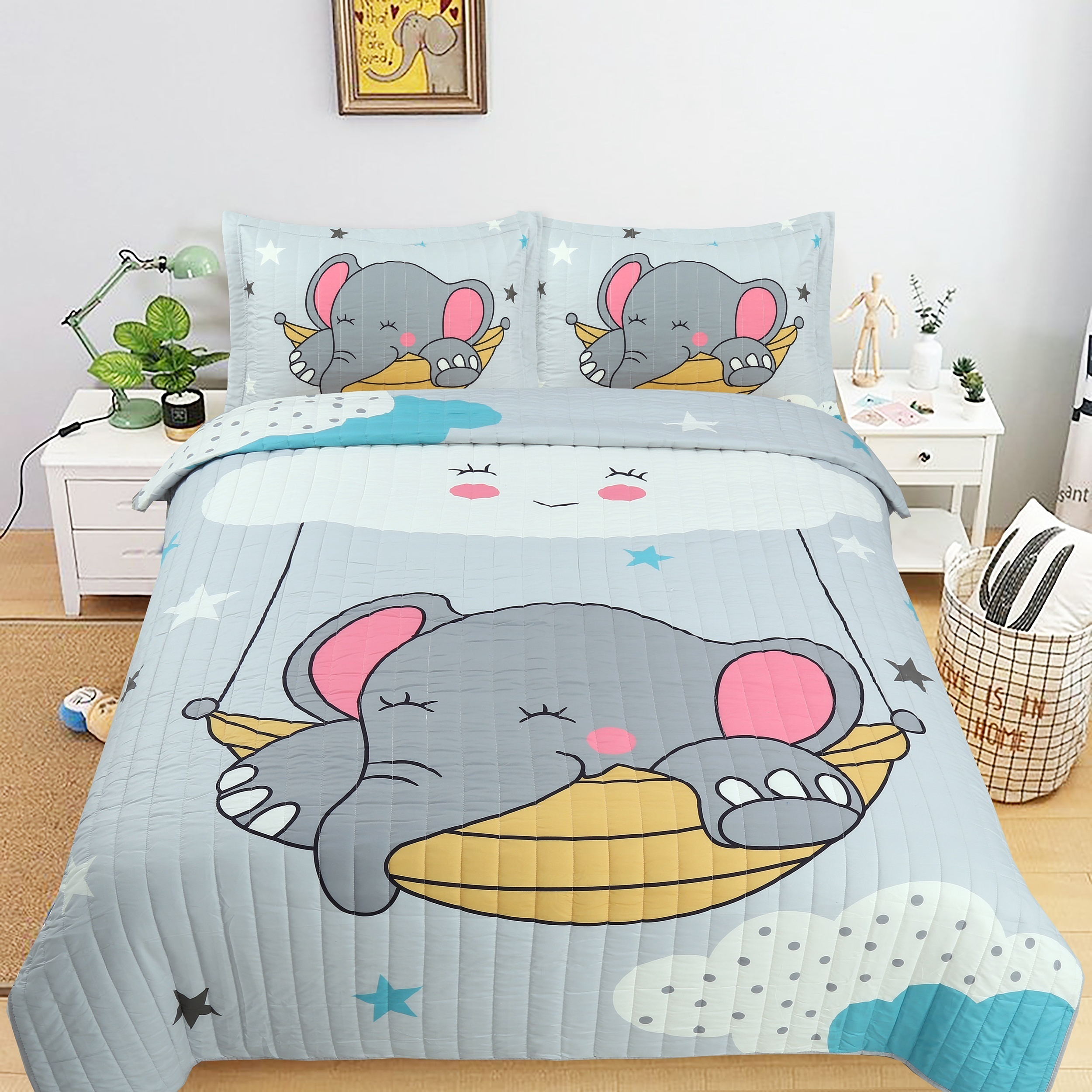 Housse de couette en coton avec dessin animé pingouin pour enfants,  ensemble de draps et taies d'oreiller, taille Double, Queen Size -  AliExpress