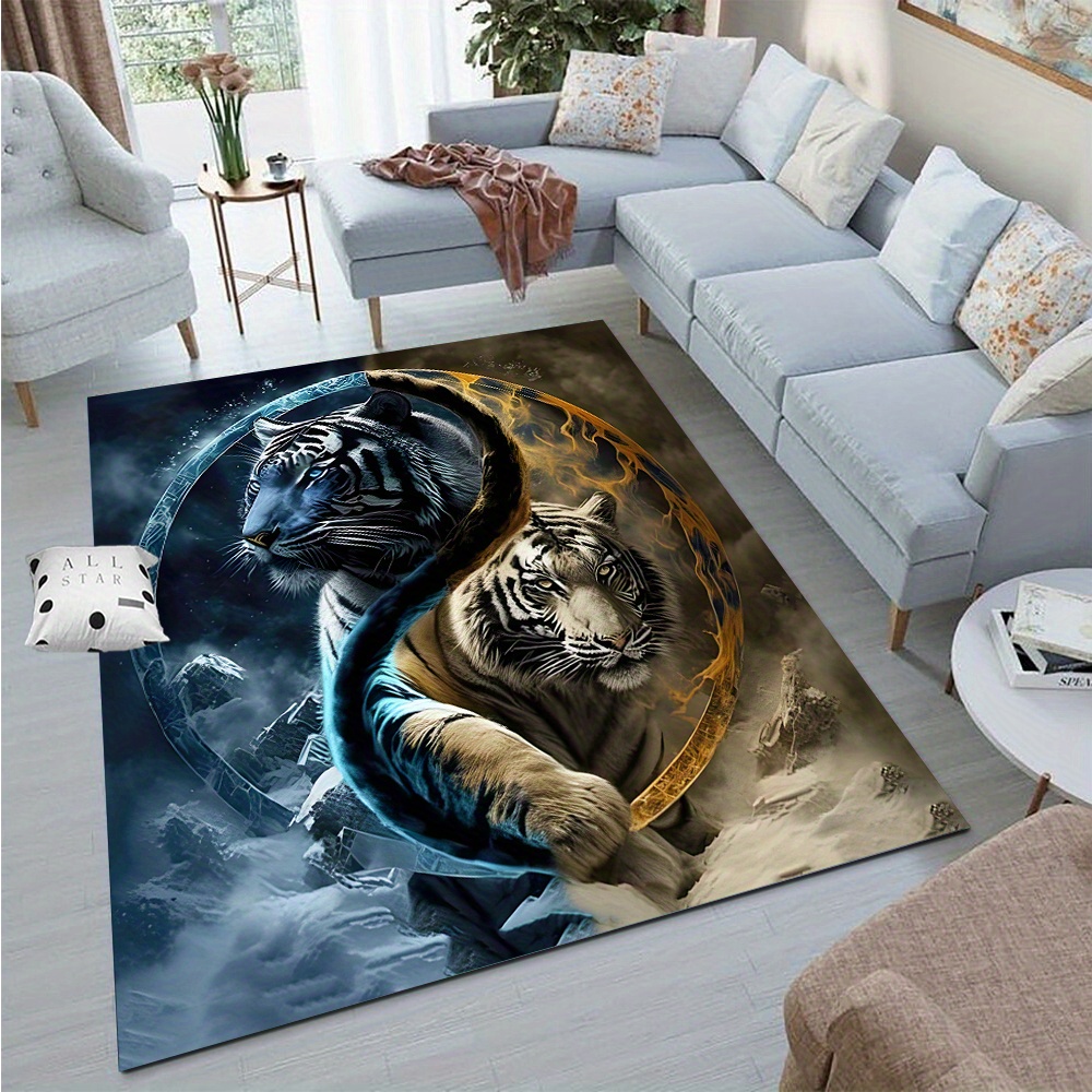 Comprar Alfombra redonda moderna de tigre para sala de estar