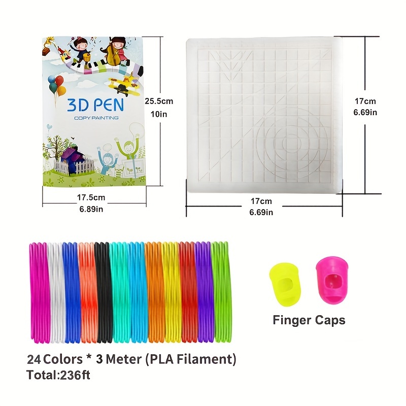 3D Pen Stencils, 20 Sheets 40 Patterns 3D Drawing Paper  Templates, with a Reusable Transparent PVC Drawing Board, 3D Art Pen  Accessories Set for Kids Ages 8-10 and Adults Starter