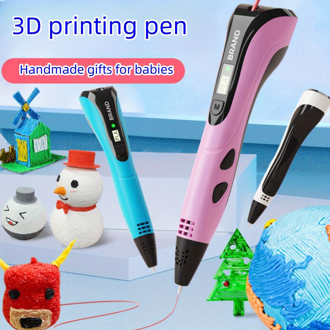 POLISO 3D, 3D Printer Pen, Blue, for Model Printing, Art Design, DIY, Craft  Drawing, Doodle for Kids and Adults