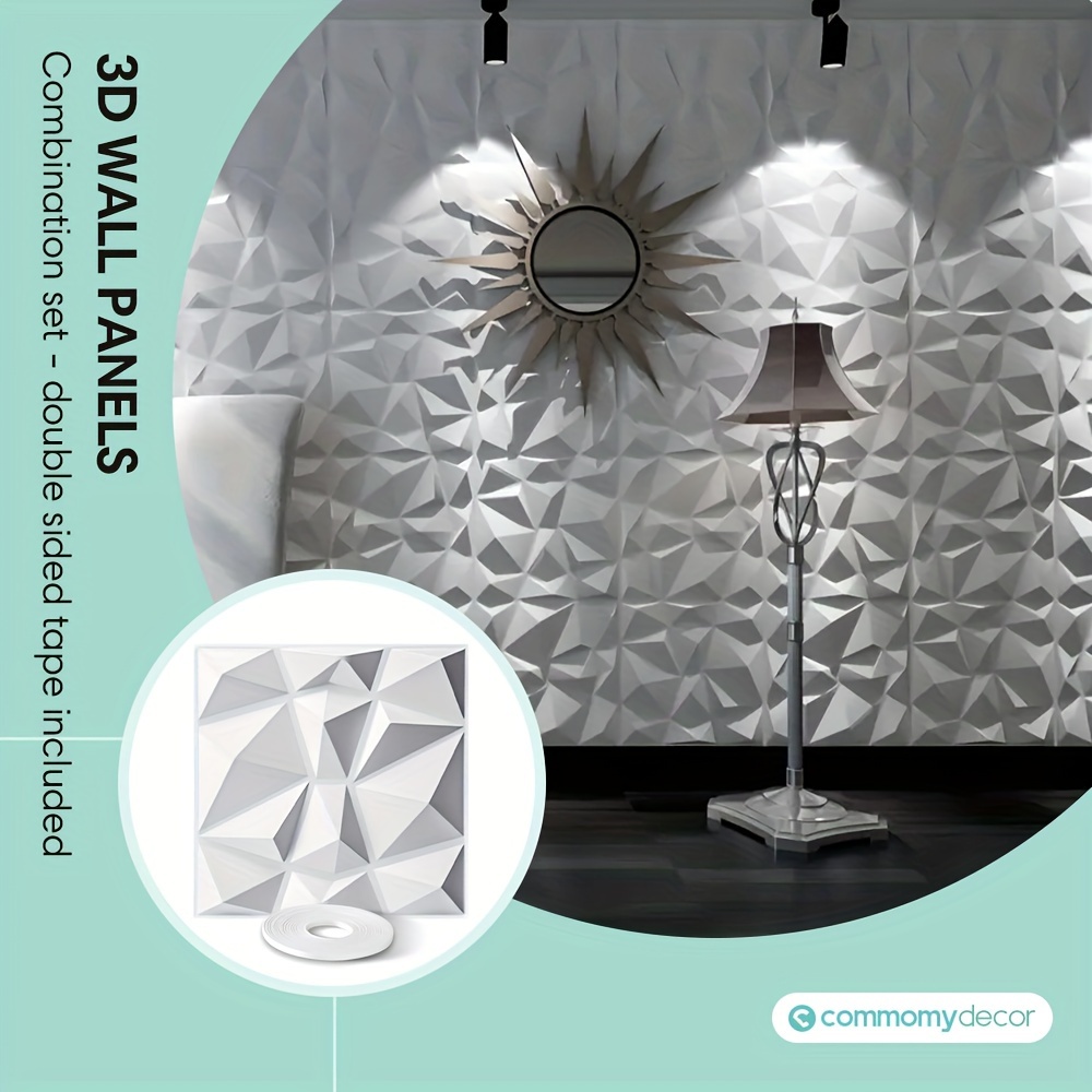 Paneles de pared de PVC 3D - Revestimiento de pared 3D blanco - motivos  cúbicos (3QM paquete económico HD008 50x50cm) Paneles antihumedad Pared  lisa : : Bricolaje y herramientas