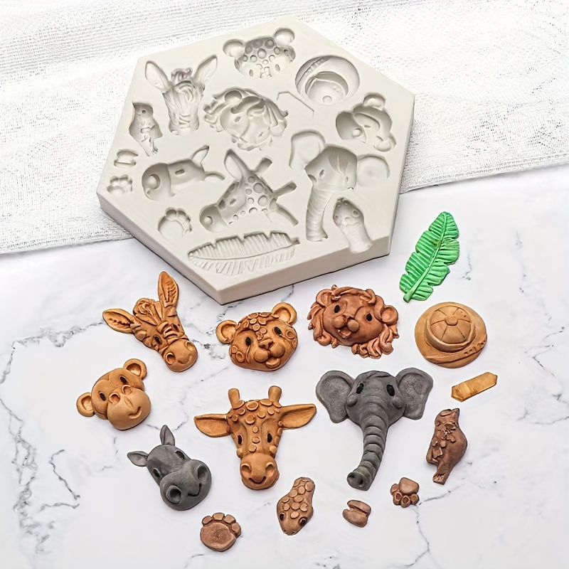 Elephant Chocolate Mold, Animal Theme Lion Giraffe Silicone Molds