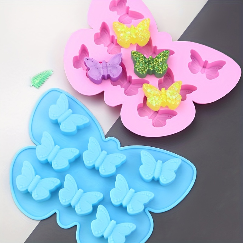 Silicone Mold Flower 8pcs Chocolate Fondant Polymer Clay Candy Gummy  Mold,Rose Leaf Butterfly Bee Honey Shaped Silicone Molds for DIY Cake  Cupcake