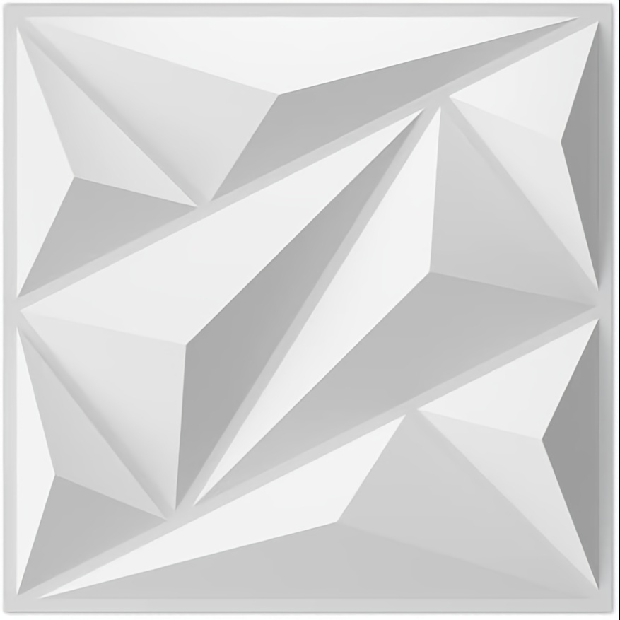 Art3d Decorative 3D Wall Panels in Diamond Design, 11.8x11.8 Matt Black  (33 Pack)