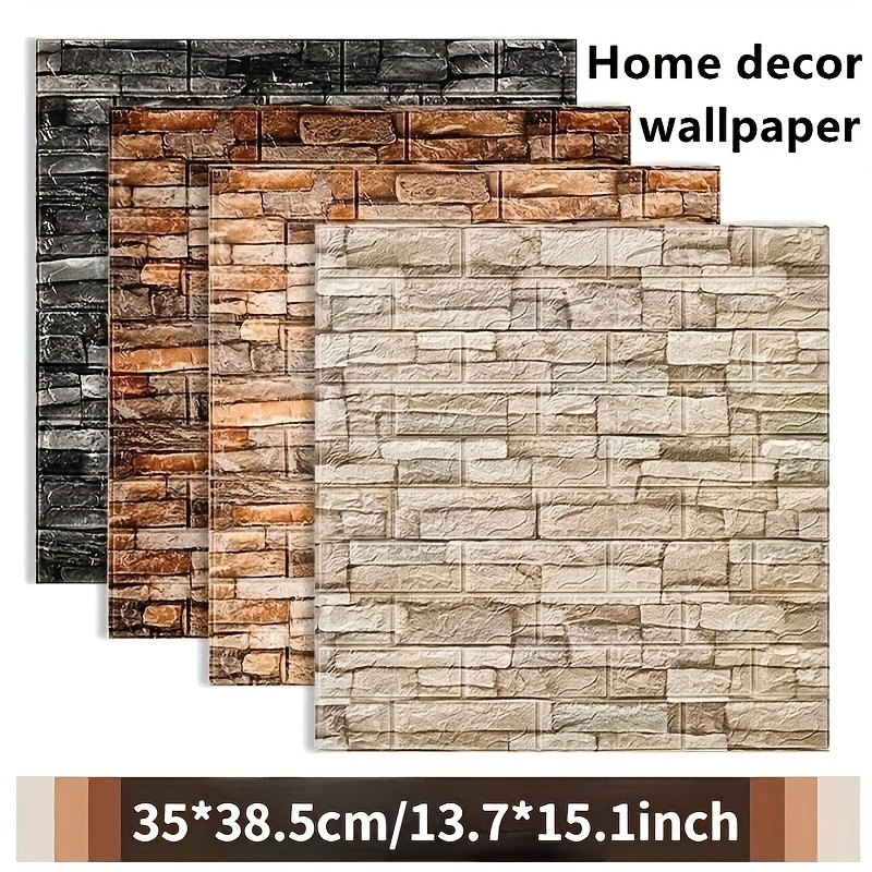 Comprar Panel de pared de espuma 3D, papel tapiz Retro de ladrillo, papel  tapiz autoadhesivo para techo, decoración del hogar de pared de fondo, 35cm  x 30cm, 10 Uds.