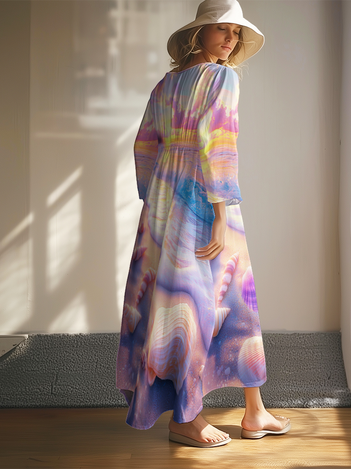 chinese dress ladies ELGA Kaftan Maxi Long Dress Soft main image 0