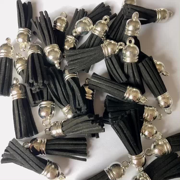 Black And Mixed Tassels For Jewelry Making Leather Tassel - Temu