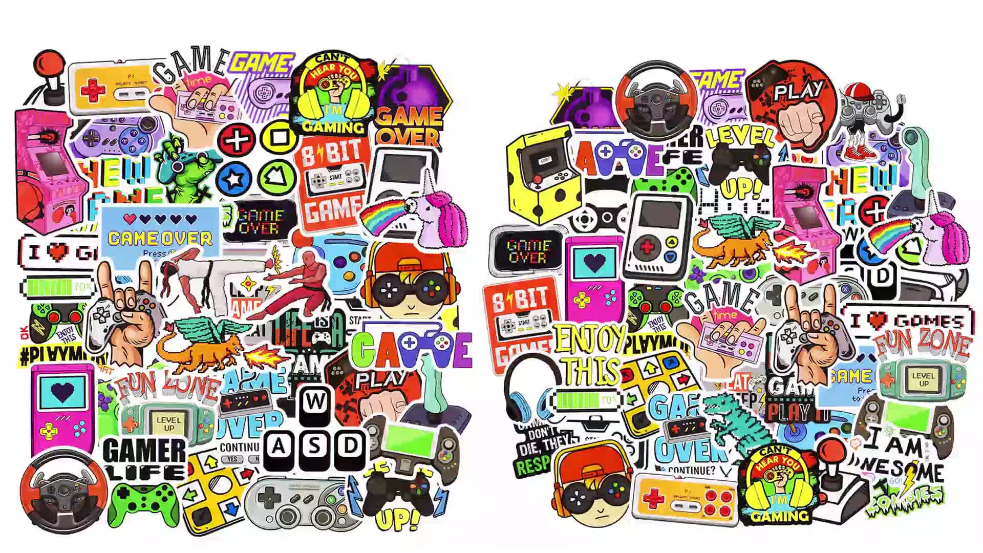  64pcs Large Retro Classic Reminiscence Cartoon and Movie Poster  Stickers Laptop Motorcycle Bicycle Luggage Guitar Bike Skateboard  Refrigerator Sticker Decal : Toys & Games