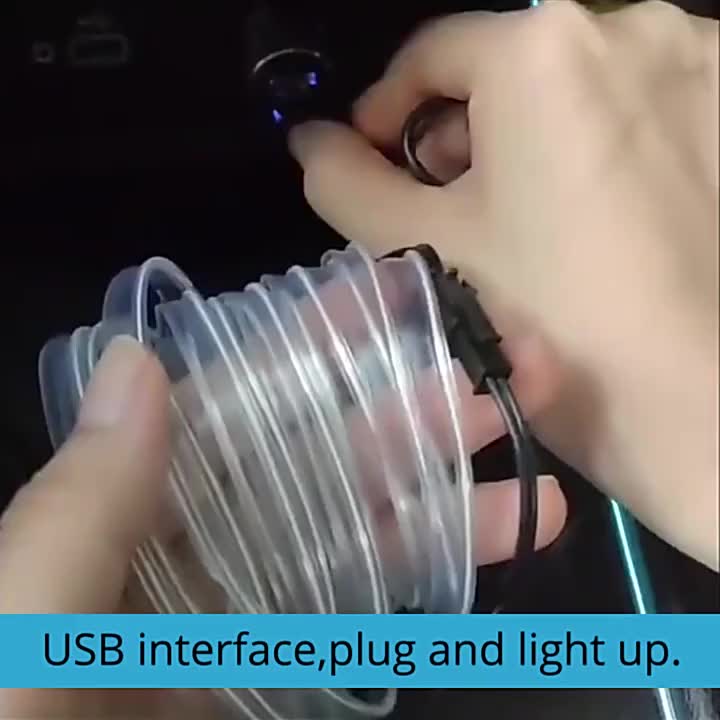 5m Auto Innenraum Atmosphäre Beleuchtung LED-Streifen 5V DIY Flexible El  Cold Light Line Röhre mit USB Auto Dekoration Umgebungslampe