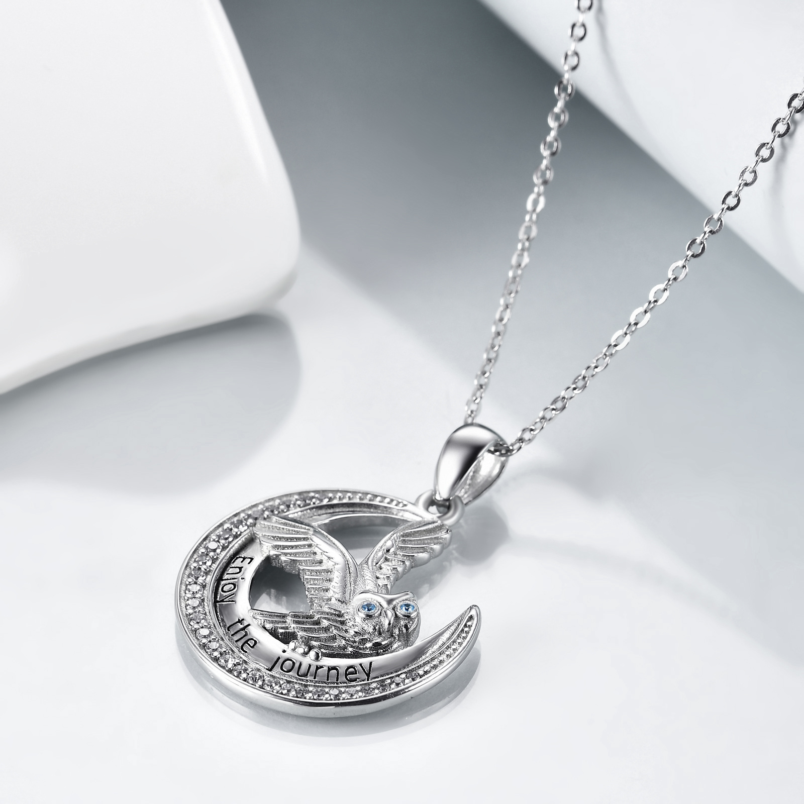 Women's 925 Sterling Silver Owl Pendant Necklace