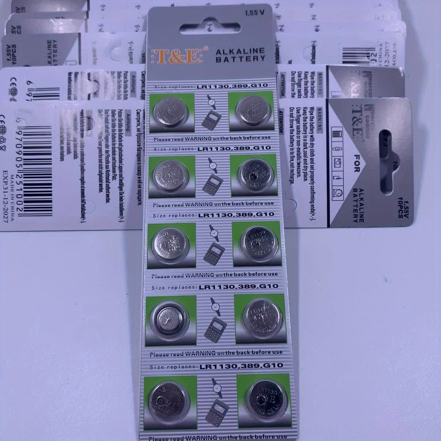 LiCB Paquete de 20 pilas de botón alcalinas de larga duración LR1130 AG10  de 1,5 V : Salud y Hogar 